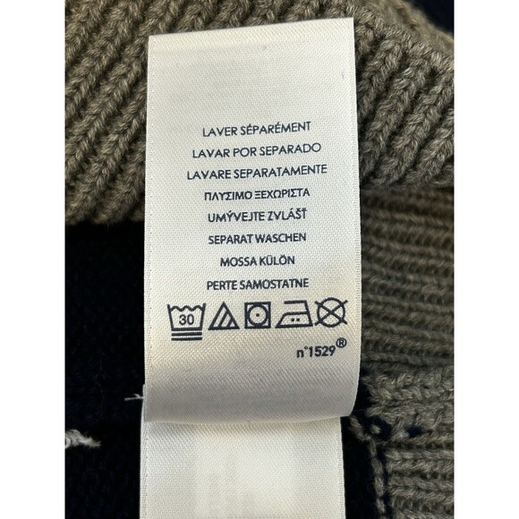 Mens Chaps Blue Gray Striped Sweater Pullover Crew Neck Classic Preppy Rugby XL - Picture 11 of 11